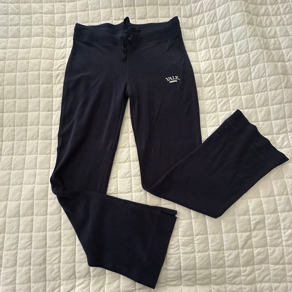 Yale University Leggings Womens XL Blue Champion Flare Leg Retro Y2K Ivy League